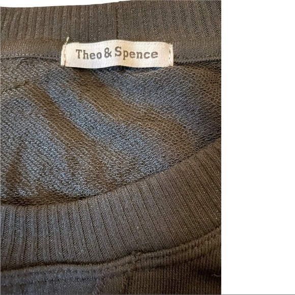 THEO & SPENCE Lightning Bolt Sweatshirt In Black White Min - Picture 4 of 10